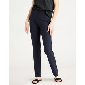 Quince Navy Ultra-Stretch Ponte Straight Leg Pant NWOT Size Large